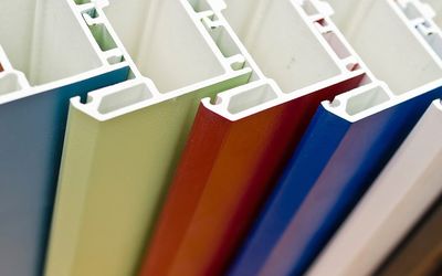 Coloured uPVC window and door profiles